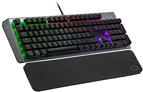 Cooler Master USB CK550 V2 Tastiera Meccanica Gaming -Retroilluminazione RGB, Funzionalità al Volo, Telaio in Alluminio e Poggiapolso Incluso - Layout Italiano / Switch Red