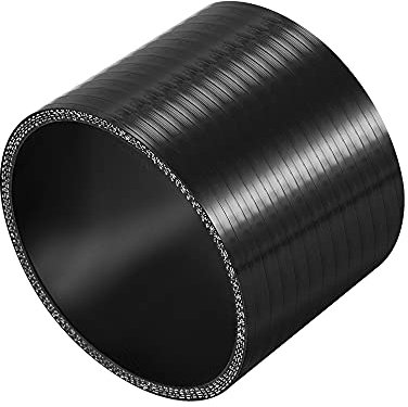 X AUTOHAUX 89mm 3.50 ID Coche Recto Silicona Tubo Acoplador Manguera Recta 76mm Negro