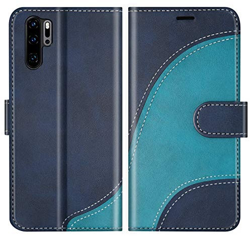 BoxTii Cover per Huawei P30 PRO, Custodia in PU Pelle Portafoglio per Huawei P30 PRO, Magnetica Cover a Libro con Slot per Schede, Blu