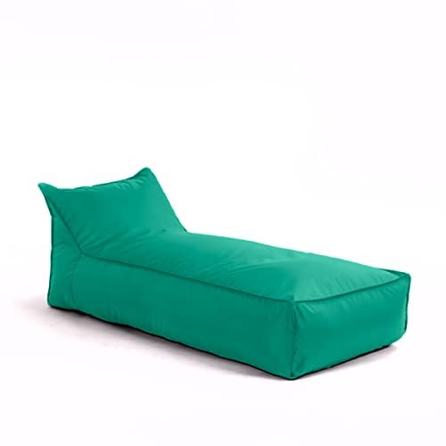 Avalon - Pouf Chaise Longue da Esterno Badd Jive Sfoderabile, Pouf Letto Impermeabile, Grande e Perfetto da Giardino, Ottimo per Arredo Piscina, Design Moderno, Made in Italy(70x160cm-Verde Smeraldo)
