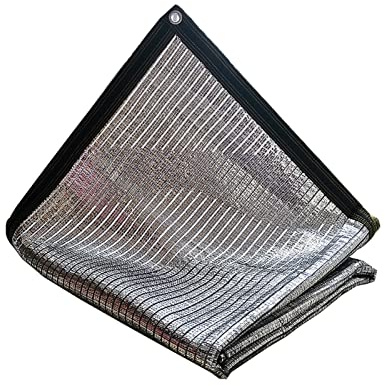 limiao123 Schattennetz,Aluminium Gewächshäuser Reflektierend Sonnenschutz Tuch 75% UV Sonnenschutz HDPE Sonnenschutz Sonnensegel für Gewächshaus Balkon (5x7m)