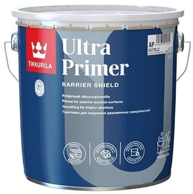 TIKKURILA Ultra Primer - High Performance Matt Primer Paint For Exterior Wood - 3 Litres