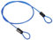PATIKIL Security Steel Cable 2.5mm x 0.5m/1.64ft Coated Luggage Lock Wire Rope with Double Loop Blue