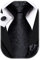 Hi-Tie Herren Krawatte Schwarz Paisley/Plaid/Streifen/Einfarbig Krawatten Set Einstecktuch Manschettenknöpfe Business Formal Hochzeit Meeting Geschenkbox,schwarzes Paisley-Blumenmuster