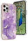 Compatibile con Cover iPhone 14 Pro Max Marmo Antiurto TPU,Custodia iPhone 14 Pro Max Glitter Disegni Protezione Case (Viola)