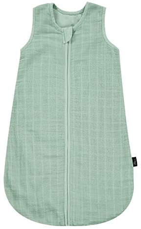 Alvi Babyschlafsack & Windel Blaubaer | Sommerschlafsack atmungsaktiv | Leichter Kinderschlafsack 100% Baumwolle waschbar | Baby Schlafsack ärmellos | Babyschlafsack Neugeborene