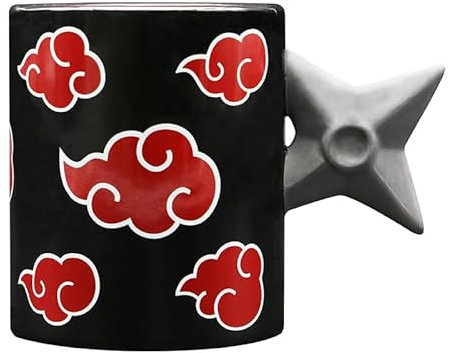 NARUTO SHIPPUDEN SHURIKEN AKATSUKI 3D HANDLE 16OZ MUG