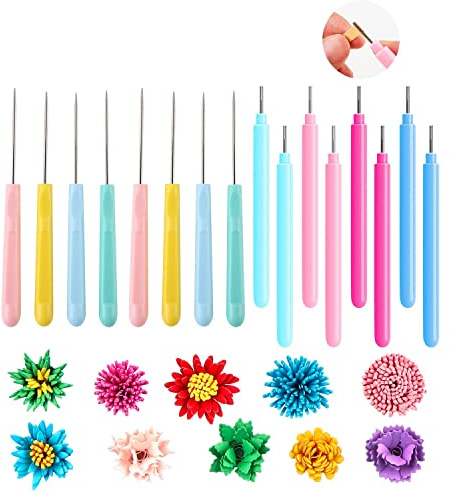 16 Pcs/Set Paper Quilling Tools Slotted Kit Paper Curling Tools Kit Quilling Needle Pen for Art Craft Different Size DIY Paper Cardmaking Project Rolling Multifunction Slotted Quilling Tool Set Handma