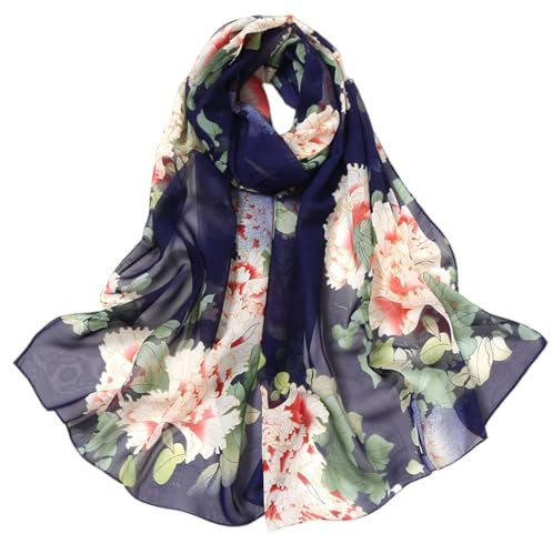 FAIRYGATE Tuch Damen Sommer Schals für Damen Seidentuch Haare Damen Schal leichtes Tuch Plissee Falten Chiffon Schals A4510