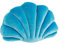 Fenteer Muschel-Kissen Muschel-Stuhl-Kissen weicher Überwurf-Kissen-Ornament für Ozean-Themen-Heimdekoration, schön, multifunktional, Blau