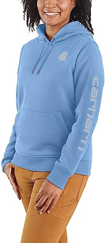 Carhartt Clarksburg Damen Pullover mit grafischen Ärmeln (normale und große Größen), Skystone, M