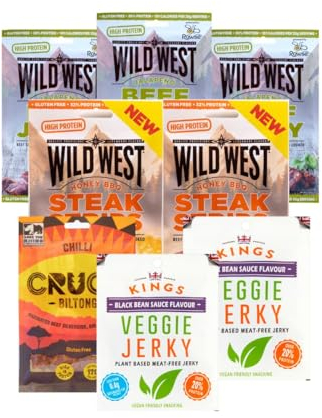 Kings Beef Jerky, Wild West Test Paket - Honey BBQ 60G und Jalapeno 60G Mix - Trockenfleisch