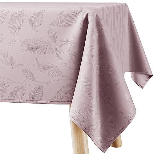 Filumi Tischdecke 120x180 cm Rosa Abwaschbar Für Indoor Outdoor Pflanzenmuster Amalu