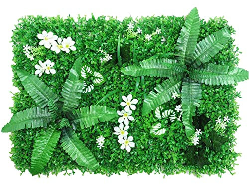 Onlynery Faux Panneaux muraux en Gazon, 40x60 cm Haie Artificielle Plant-e Guirlande Vigne Verte Panneau De Mur Végétal, Mur Vegetal Artificiel Exterieur pour Célébration, Mariage, Cuisine, Jardin