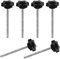 JJWNMLL 6pcs tornillo de fijación Perilla tornillo en forma de estrella M8 *100 mm tornillo del tornillo de reemplazo de hilo tornillo de fijación Perilla manual en forma de estrella, Mango negro