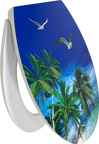 Primaster WC-Sitz mit Absenkautomatik Möwe weiß Toilettensitz abnehmbar