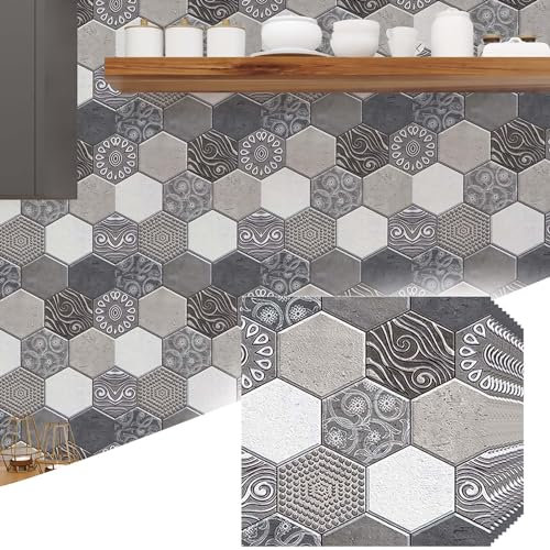 HAILM 20 Pcs 3D Wall Stickers, 3D Wall Panels 30x30cm Brick Wallpaper Self Adhesive DIY, Brick Textured Wallpaper Waterproof PVC Panel, for Commercial and Residential