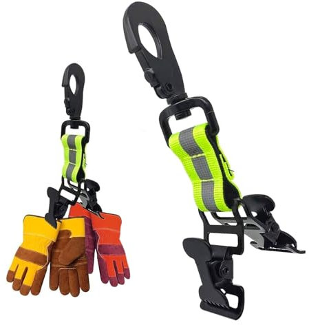 NICKLIN Fire Brigade Glove Holder Clips,Fire Brigade Glove Clips with Metal Carabiners,Firefighter Glove Strap Holder for hanging gloves,Towels,Protective Helmets(Green)