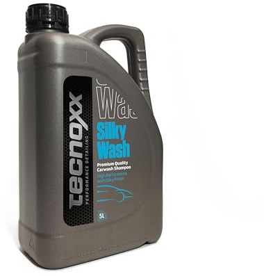 Tecnoxx - Silky Wash Shampoo Ultra Attivo concentrato per la Pulizia Esterna di Auto, motociclette, Scooter e Biciclette. Imballaggio Professionale 5 Litri