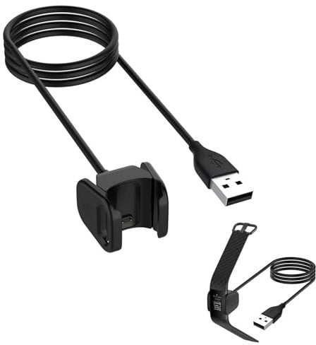 Replacement Charging Cable Compatible with Fitbit Charge 4 Charger, Exclusively Designed for Fitbit Charge 4 Fitness Tracker, Not Compatible with Charge 2 Charge 3, Secure Connection Fast Charge
