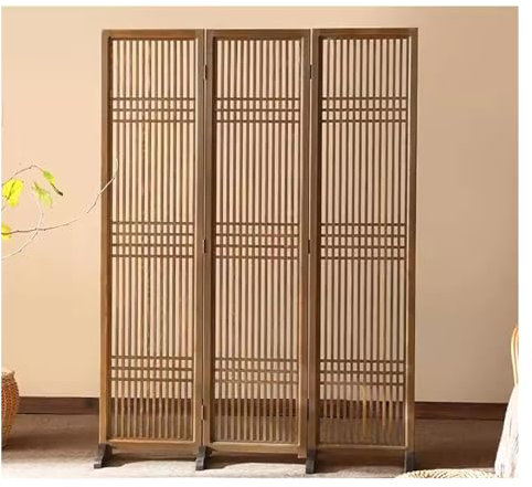 Holzplatte für Raumteiler/Trennwand, 1,8 2 m hohe Raumtrennplatten, freistehender Sichtschutz für Schlafzimmer mit Sockel für Restaurants/Geschäfte/Konferenzräume (Farbe: 3 Platten, Größe: 180 cm (