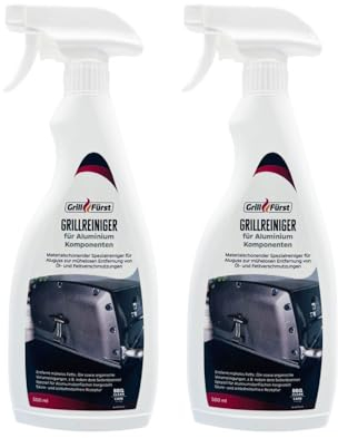 Grillfürst Grillreiniger für Aluminiumoberflächen (Alu-Druckguss), 2 x 500 ml