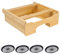 WodGod 9 inch Bamboo Paper Plate Dispenser, Under Cabinet Mount, Kitchen Counter Vertical Paper Plate Organizer