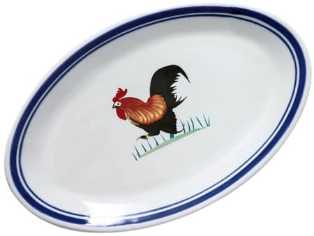 LABRIMP 1Stk Hahn Platte Geschirr servieren Heimgeschirr Snack-Servierplatte Hot-Pot-Tablett Vorspeisenteller nettle goldhochzeit ital Besteck Hot-Pot-Gericht Obstsalatteller Keramik Weiß