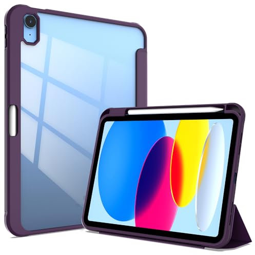 ERDARARIPRO Custodia per Apple iPad mini 4 (2015)/iPad mini 5 (2019), in pelle trasparente, Smart Cover, Auto Sleep Deep Purple