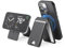 elago Portefeuille Magnétique en Cuir Compatible avec MagSafe pour iPhone 16/15/14/13/12 Séries - Type Support Réglable, Cuir Végan, Multi-Angle, Mécanisme de Pression de Carte (Noir)