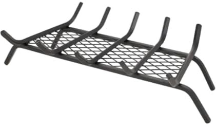 TTETTZ Rejilla para Chimenea, Estufa de Leña de Hierro Fundido, Estante Forjado para Acampar en Interiores Y Exteriores