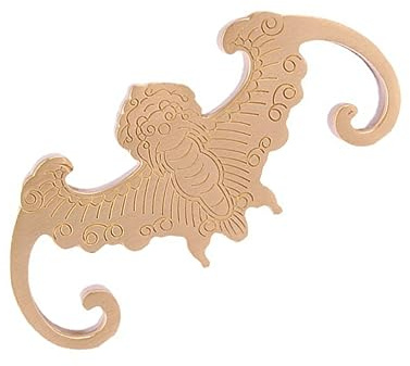 VILLCASE Traditional Bat Shape Chinese Brush Holder Desktop Pen Stand Brass Calligraphy Pen Rest