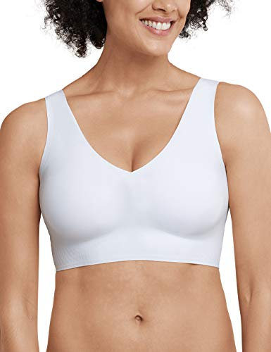 Schiesser Damen nahtloses Bustier mit herausnehmbaren Pads - Invisible Soft, Weiss_170364, 46