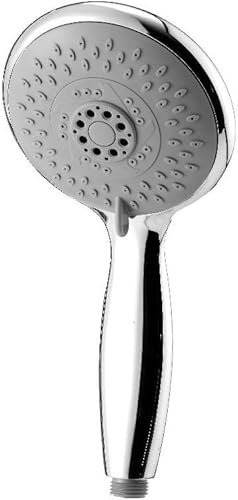Croydex Contour Maxi Four Function Shower Head & Handset | 4 Water Spray Patterns - Bubbling, Massage, Saturating, Saturating & Massage | Large 125mm Handset & Rub-Clean Nozzles | Universal Connection