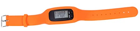 Lurrose Silicone Sports Watch Mit Smart Pedometer Schrittzähler Abnehmbares Armband Langlebig Energiesparend Geeignet Für Damen Herren Outdoor Aktivitäten Wie Wandern Und Gehen Orange