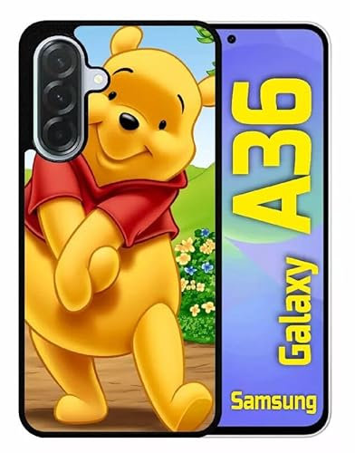 Générique Coque pour Galaxy a36 5g - Winnie l Ourson - Silicone - Noir