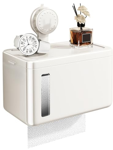 Suction Cup Tissue Holder, No-Drill Wall-Mounted Tissue Dispenser