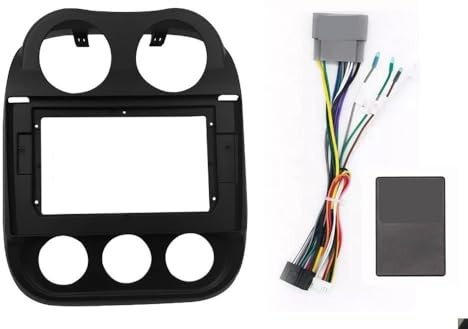 Einbaurahmen Autoradio Mit DVD CD MP3-Player Android Stereoanlage Für Jeep Für Compass 2010–2016 10,1-Zoll Bildschirm Multimedia Videoplayer Kabelbaum Rahmen(Frame Cable canbus)