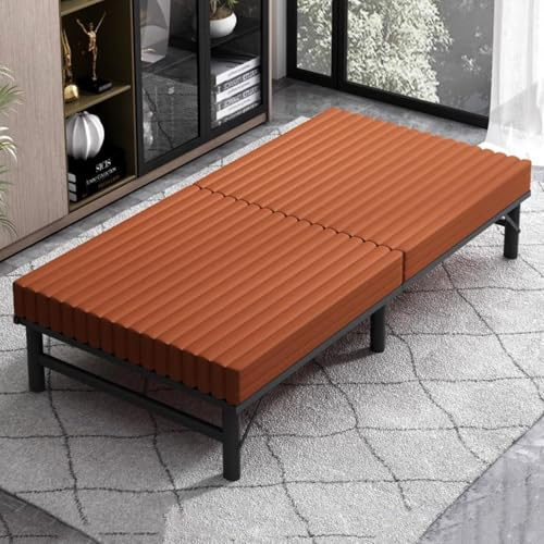 Faltbares Gästebett mit gepolsterter Matratze, stabiles Gestell, starke Tragfähigkeit, platzsparendes Design für Reisen, Garten, Büro