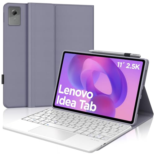 Occtingkind Hülle mit Tastatur für Lenovo Idea Tab 11& K11 Gen 2 QWERTZ | Mit Touchpad - Langer Akkulaufzeit, Zuverlässiger, Optimale Nutzung, Für Lenovo Idea Tab 11 Hülle mit Tastatur Lavendel