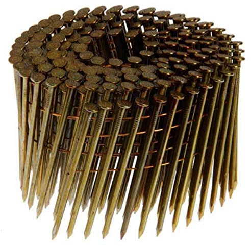 Grip Rite Prime Guard GRC12PD 15-deg Bright Wire Coil Nails, Smooth 3-1/4-inch by .120 (2,500 per Pack), Steel, Flat, Smooth