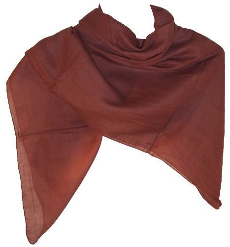 Halstuch braun Baumwolle 100x100 cm einfarbig Tuch uni Schultertuch Kopftuch Acessoire