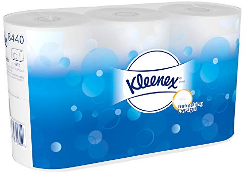 Kleenex, 8440, Rouleau de papier toilette standard, 3 épaisseurs, Blanc, 36 rouleaux de 350 feuilles