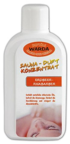 Warda Saunaaufguss Erdbeer-Rhabarber Konzentrat 1.000 ml Flasche, Qualitätsöl, Markenöl 1Liter