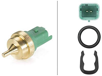 HELLA 6PT 009 309-221 Sensor, Kühlmitteltemperatur - 12V - 2-polig - gesteckt - mit Dichtung - mit Sicherungsring