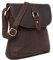 LEABAGS Leder Handtasche Damen I Premium Echtleder Umhängetasche I Damen Schultertasche I Damentasche I Tragetasche für Arbeit Uni Schule Freizeit I 27 x 23 x 6 cm I Nature Dunkelbraun