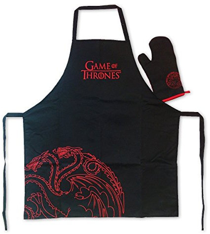 SD Toys SDTSDT89708 – Games of Thrones Apron and Oven Mitt, Black