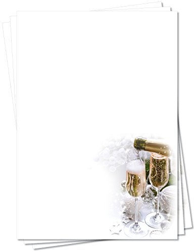 Motivpapier Briefpapier (Gastronomie-5160, DIN A4, 100 Blatt) - Gläser Sekt Champagner
