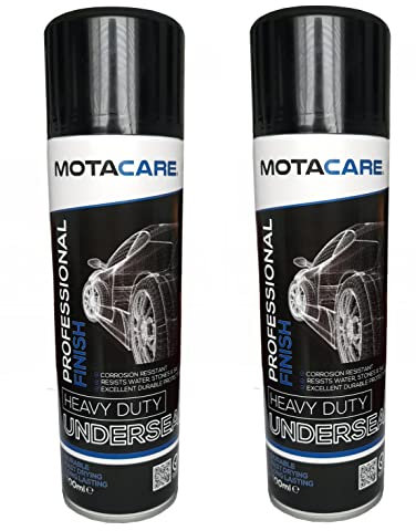 Fastcar 2 x Motacare® Underseal Spray Heavy Duty Underbody Protection Seal Underguard Paint 500ml