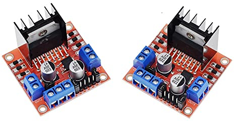 iHaospace 2 Pcs L298N Dual H Bridge DC Motor Driver Stepper Motor Driver Controller Module for Arduino Motor Drive Controller Board Module